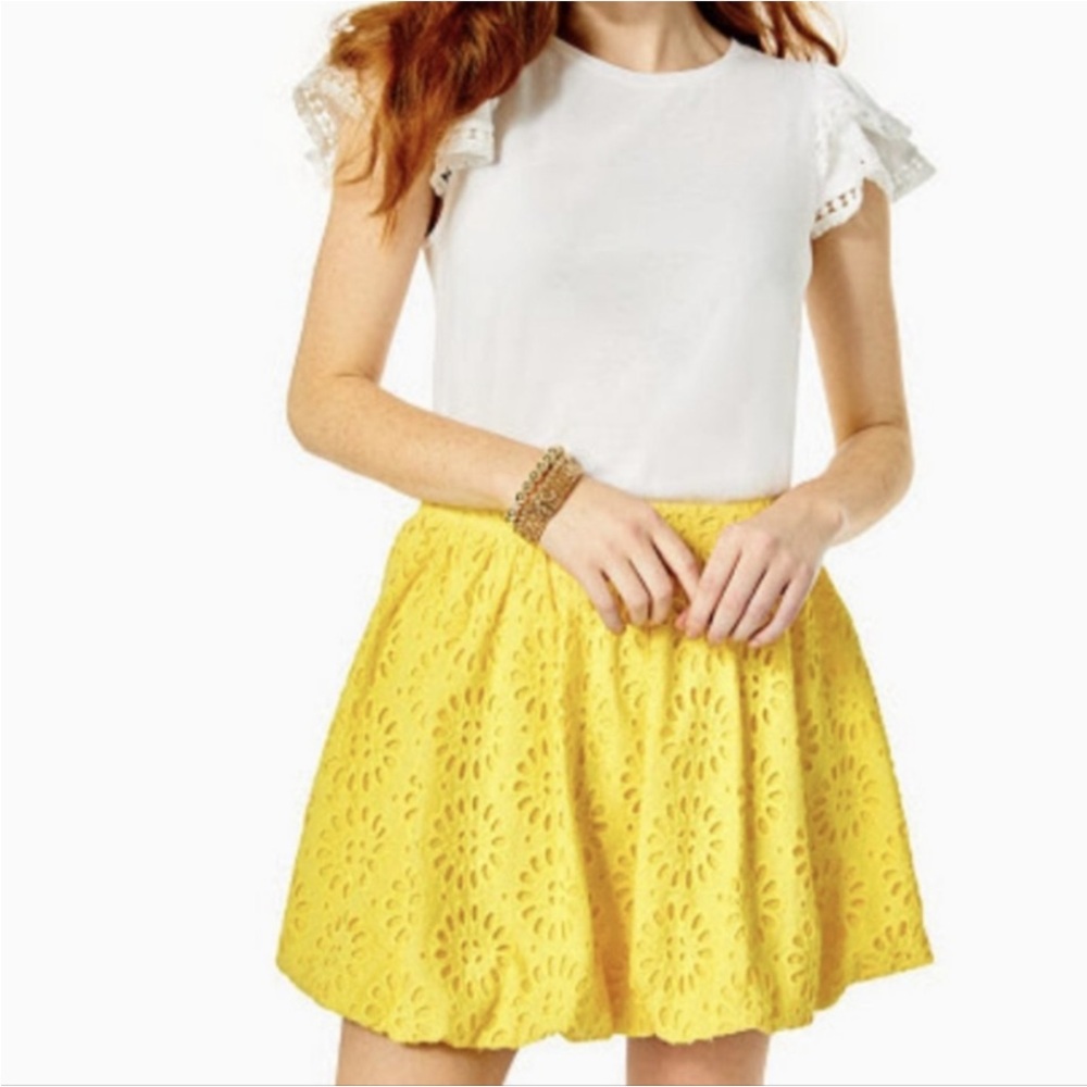 Lilly Pulitzer Sunny Yellow Skater Skirt